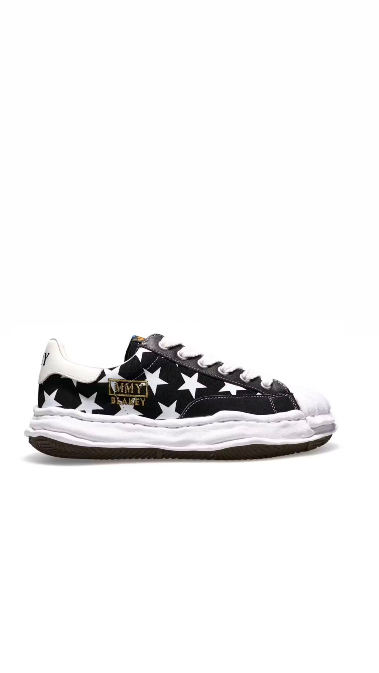 MAlSON MlHARA YASUHlRO Blakey OG Sole Canvas Low Atmos Star Print Black