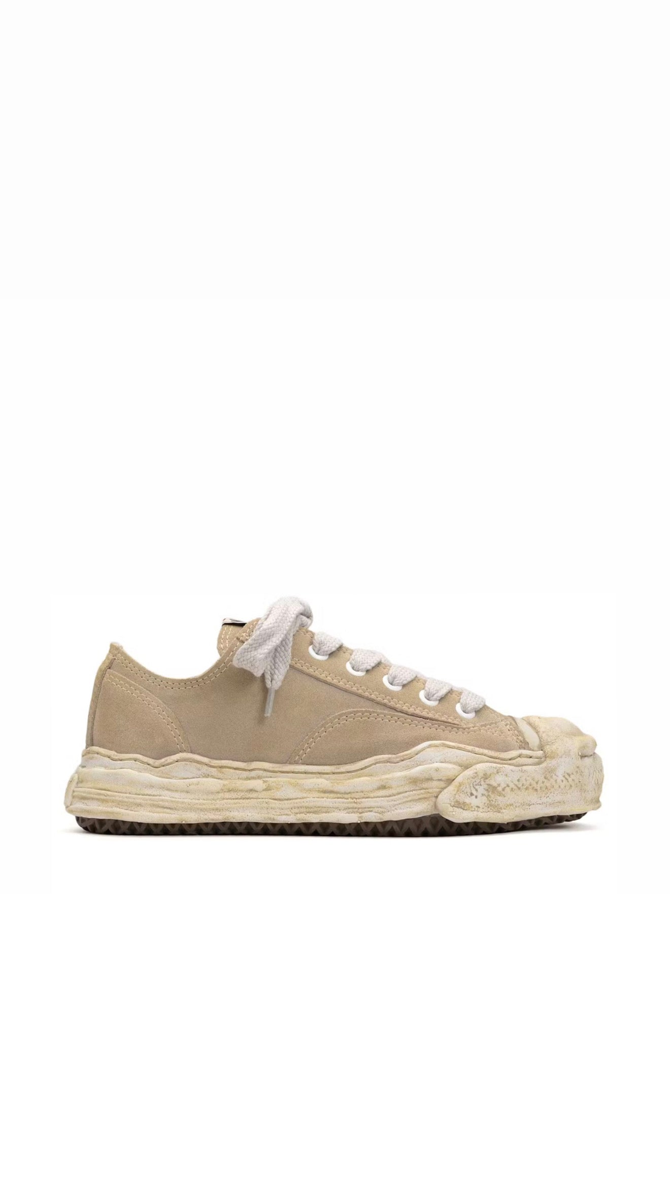 MAlSON MlHARA YASUHlRO Hank OG Sole Suede Low Beige White