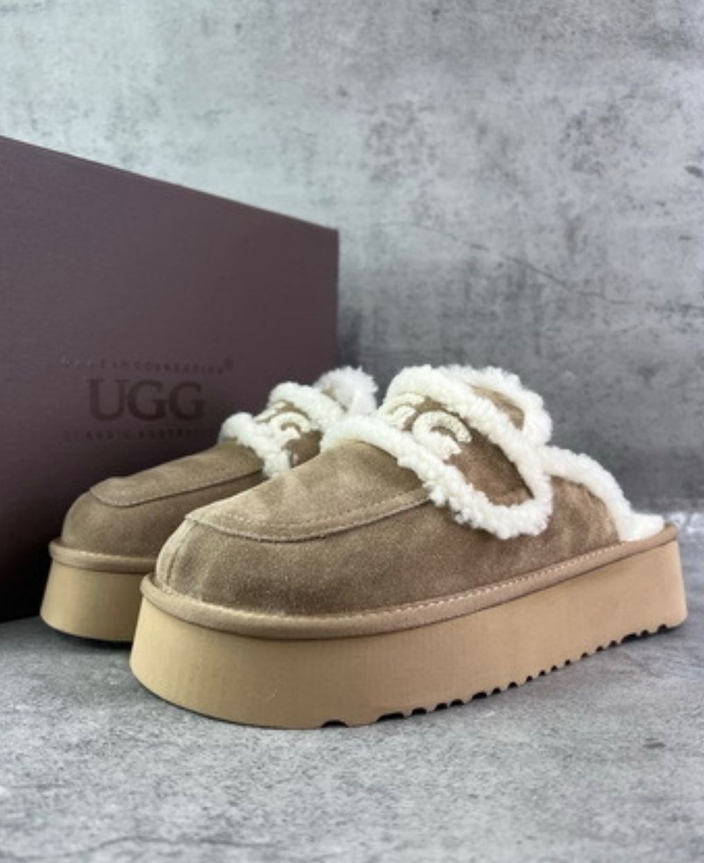 UG Chloe Fluffy Platform Scuff