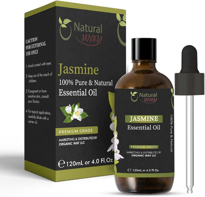 Jasmine Essential Oil | Premium Grade Essential & Massage Oils 4 Fl Oz (120 Ml)